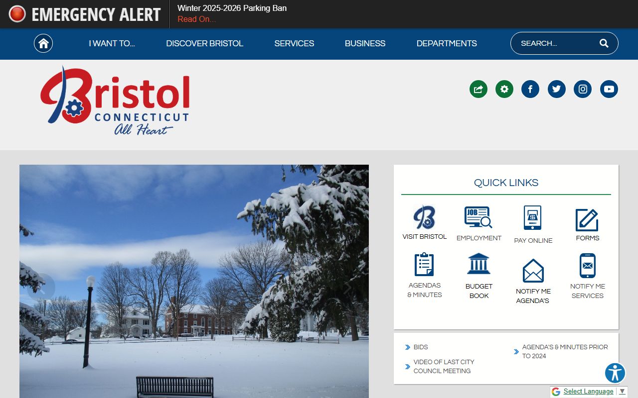 Bristol Connecticut recent bookings records screenshot