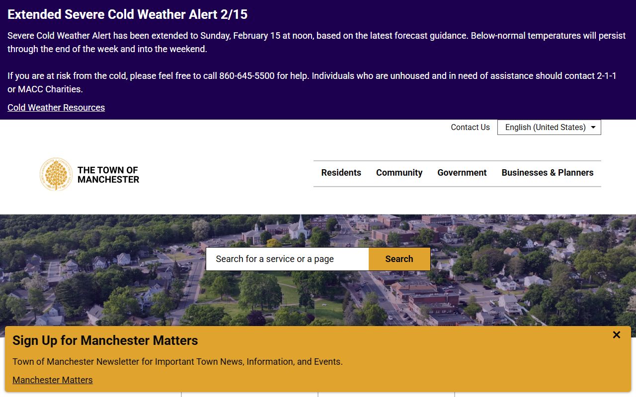 Manchester Connecticut recent bookings records screenshot